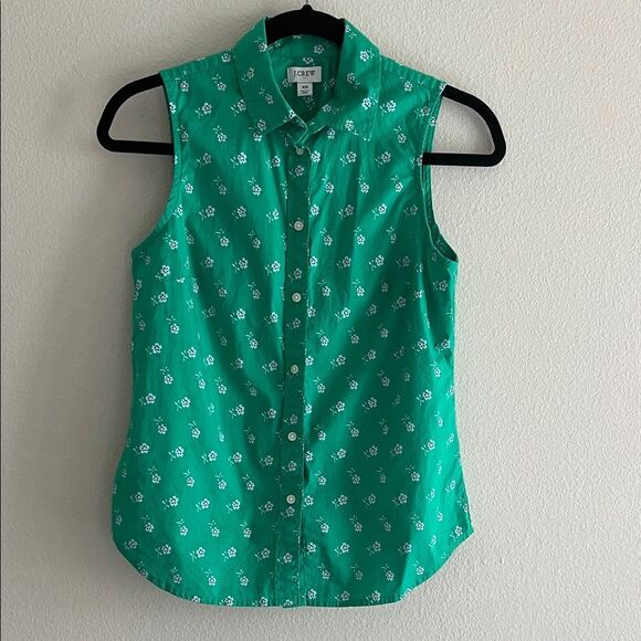 J Crew Cotton Button Front Tank Top XS - Picture 1 of 5